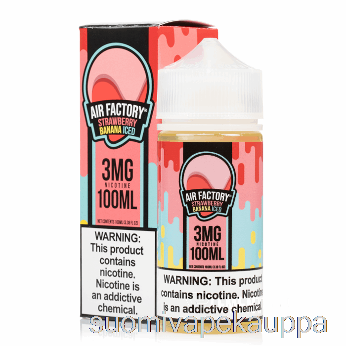 Vape Box Mansikka Banaanijää - Ilmatehdas - 100ml 6mg